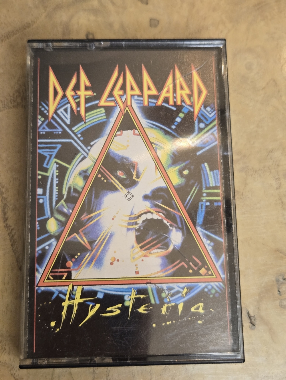 Def Leppard "Hysteria" Cassette Tape - Black/Multicolor Cover